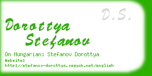 dorottya stefanov business card